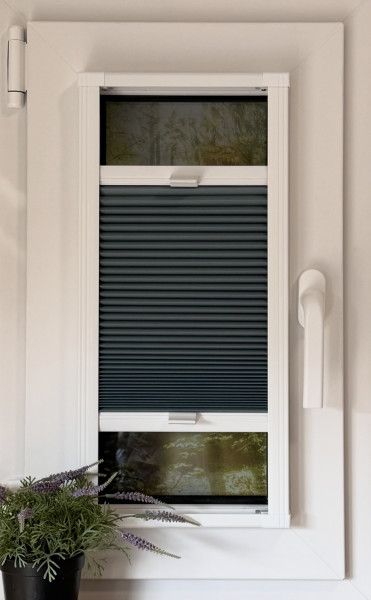 Honeycomb pleated blind 100% blackout Soft blue-grey