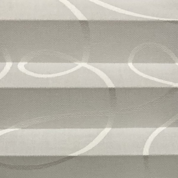 Pleated blind Flamenco Print White