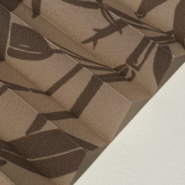 Pleated blind papyrus cocoa