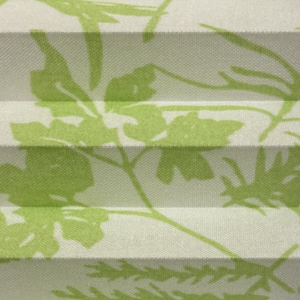 Pleated blind Tivoli green-white