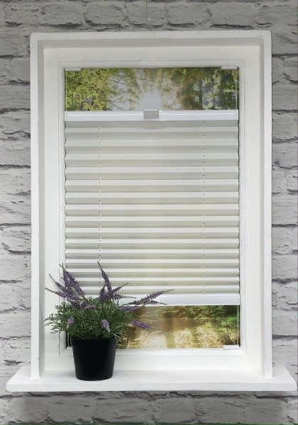 Pleated blind Samba White