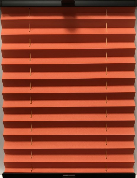 Pleated blind Sina brick red