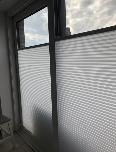 15mm slim pleated blind Kyoto Perl cream-white