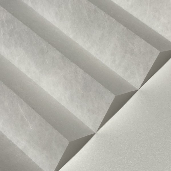 Pleated blind Dance White