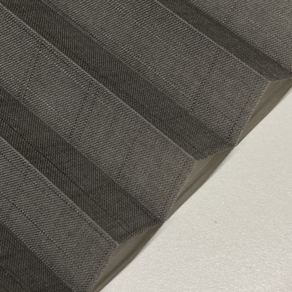 Pleated blind Waltz transparent anthracite