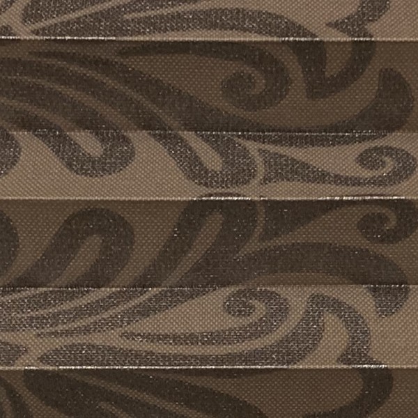 Pleated blind Oriental Metallic Cocoa