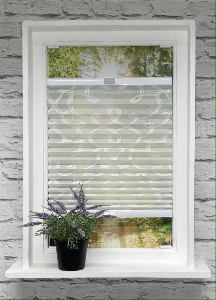 Pleated blind Infinity white-white