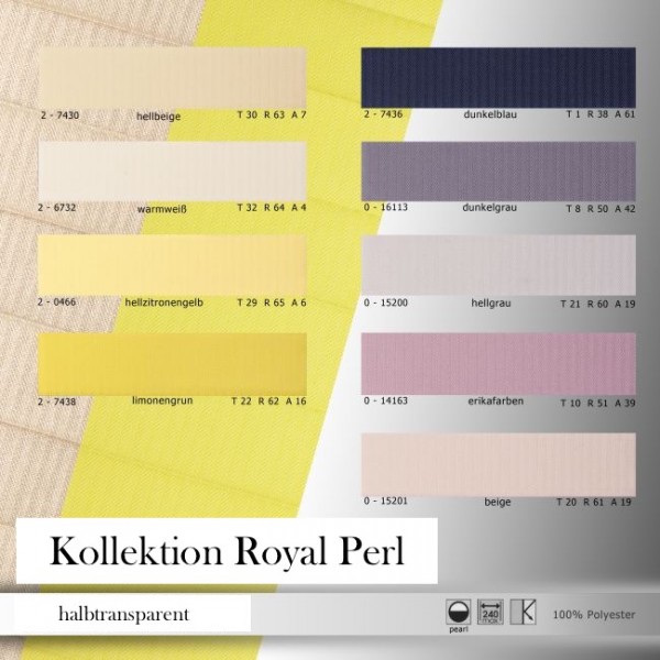 Pleated blind Royal Perl Limone