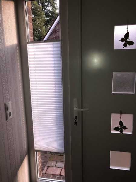 Pleated blind Crush-Light snow white