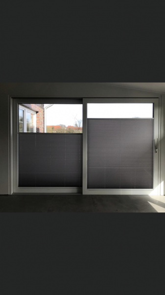 15mm Slim pleated blind Kyoto Perl steel-grey