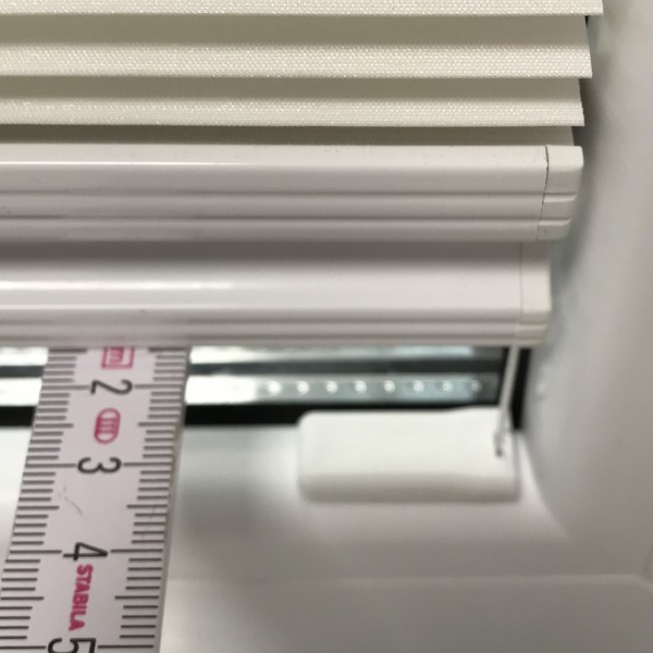 15mm Slim pleated blind Kyoto Perl White