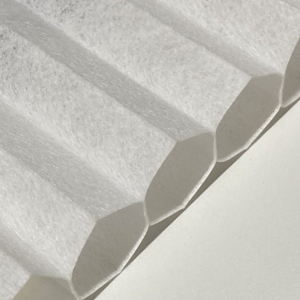 Honeycomb pleated blind Soft White
