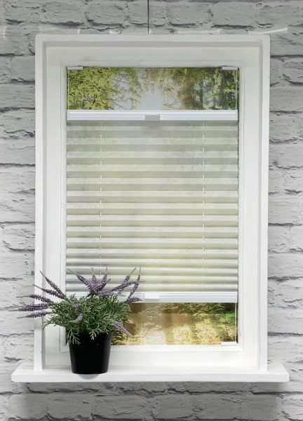 Pleated blind Dance White