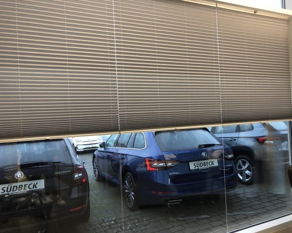 15mm Slim pleated blind Kyoto Perl steel-grey