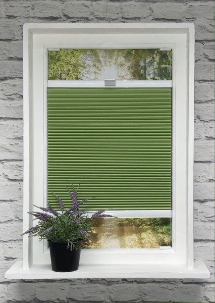 Honeycomb pleated blind Zorba Green