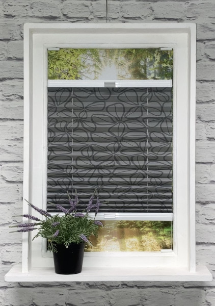 Pleated blind Clover silver-grey