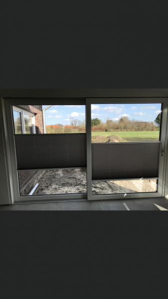 15mm Slim pleated blind Kyoto Perl steel-grey