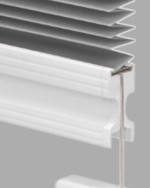 15mm Slim pleated blind Kyoto Perl smoke-grey