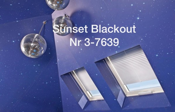Pleated blind Sunset Blackout White