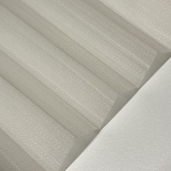 Pleated blind Boston transparent cream-white