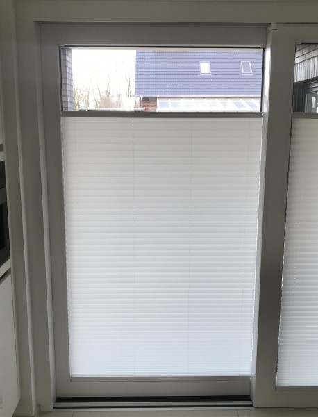 15mm Slim pleated blind Kyoto Perl White