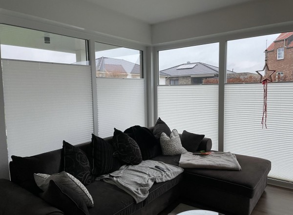 Pleated blind Crush pearl old-white