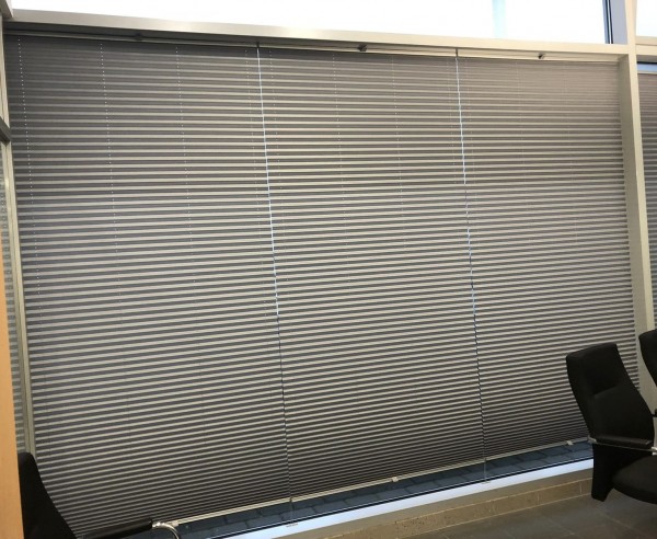 15mm Slim pleated blind Kyoto Perl steel-grey