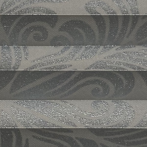 Pleated blind Oriental Metallic Grey